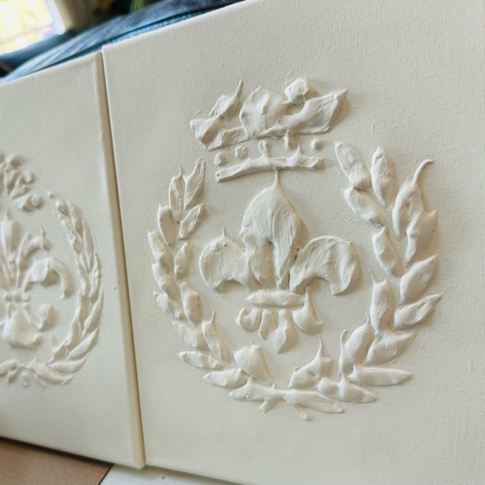 Elegant White Embossed Wall Art
